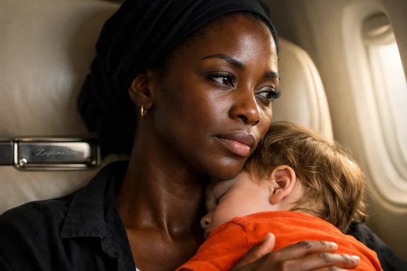 HE CRAWLED INTO MY LAP MID-FLIGHT—AND NO ONE CAME TO CLAIM HIM