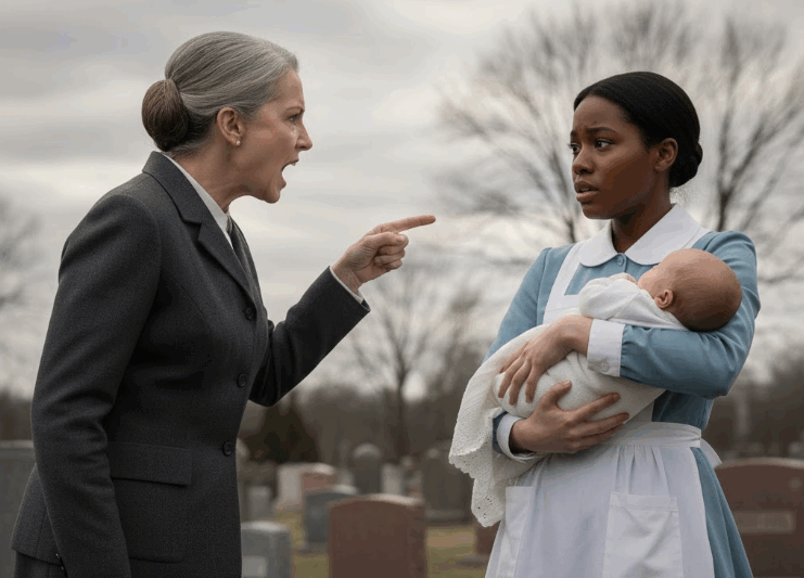 Billionaire Returns to Son’s Grave and Meets a Young Waitress Holding a Baby – The Truth Left Her Speechless