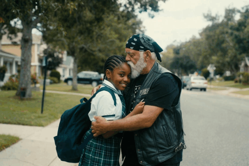 The Little Girl Who Calls Me Dad Didn’t Start as Mine — Yet Every Morning I Park My Harley and Walk Her to School, Because Love Built Our Family
