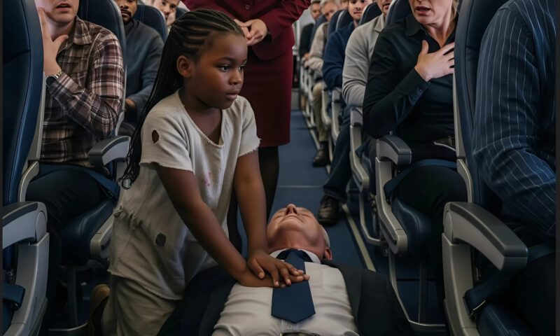 A 12-year-old girl saved a billionaire during a flight… But what he whispered to her broke her heart